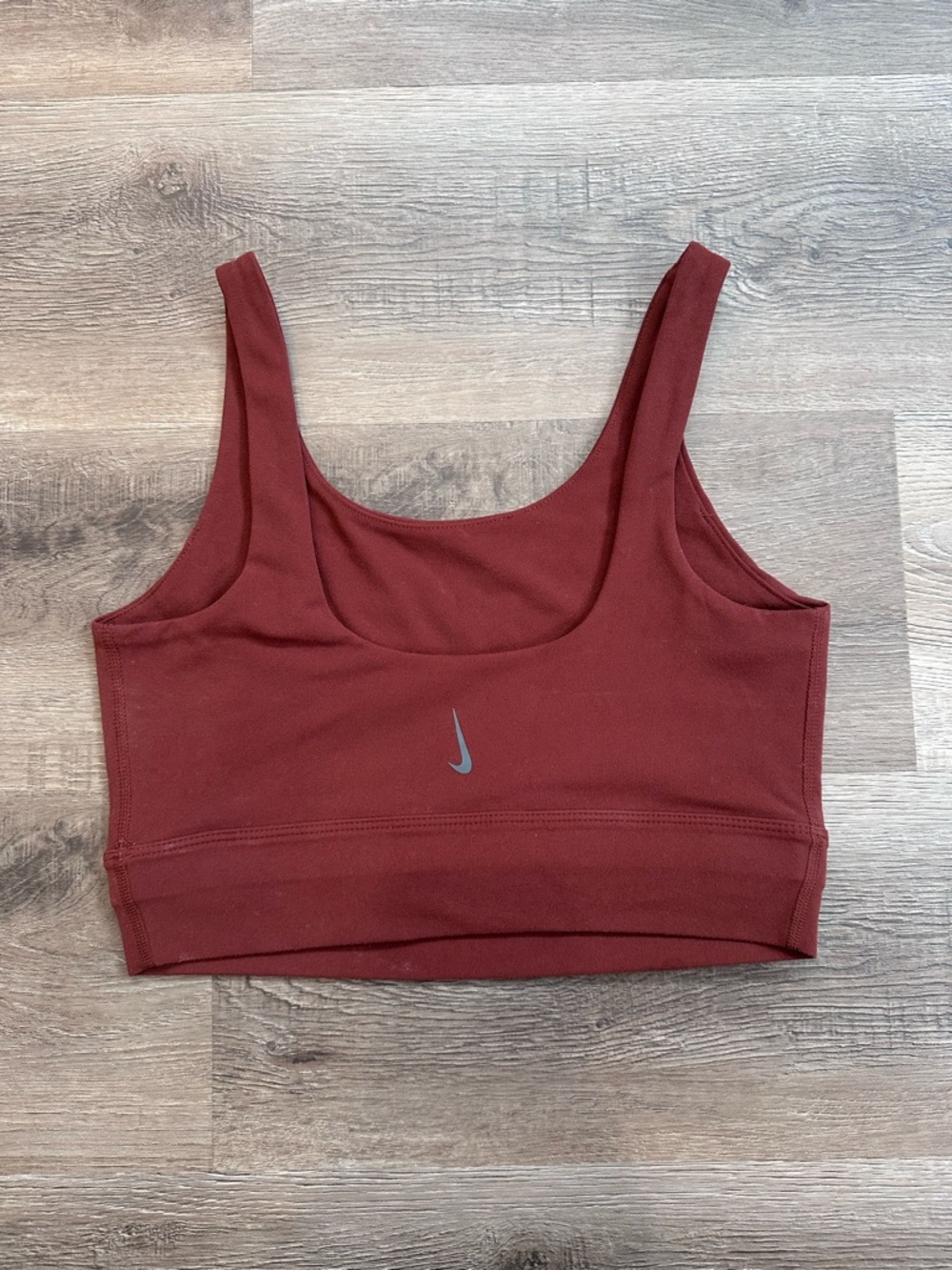 Nike Yoga Women's Maroon Scoop-Back Sports Bra